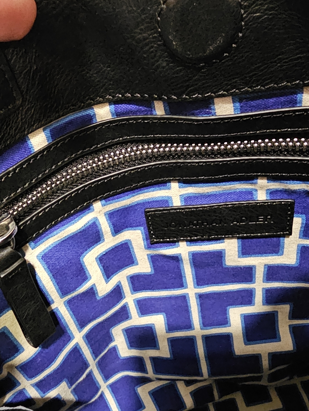 Jonathan Adler Black Full Leather Nixon Tote Bag With OG Dust Bag 9.5/10 - Picture 15 of 16